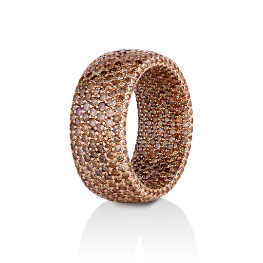 Grace Pavé Band in 18K Rose Gold