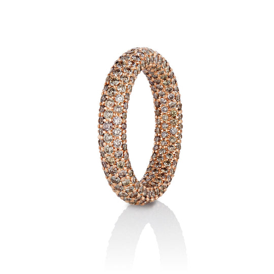 Grace Pavé Band in 18K Rose Gold