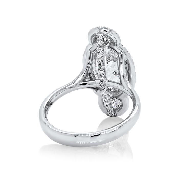 Helen Oval Diamond Engagement Ring in Platinum - David Alan
