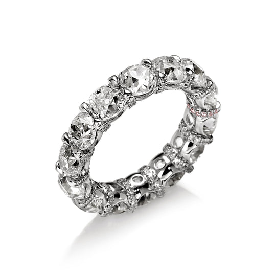 Presley Old Mine cut Diamonds Band in Platinum