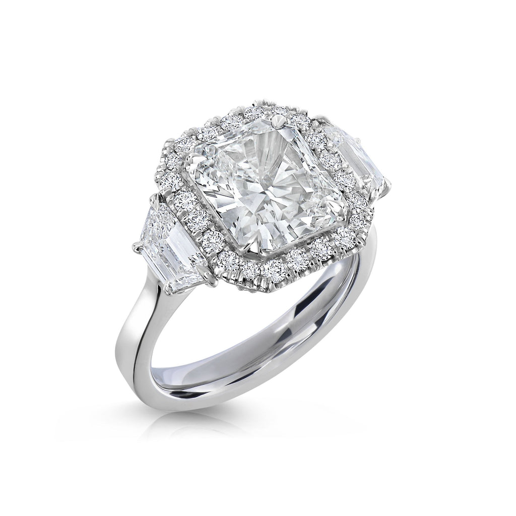 Judith Radiant cut Diamond Engagement Ring in Platinum - David Alan