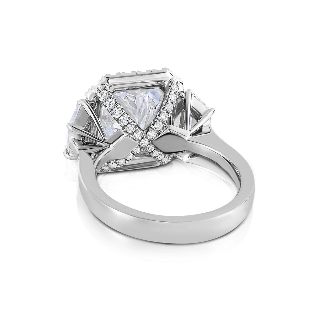 Judith Radiant cut Diamond Engagement Ring in Platinum - David Alan