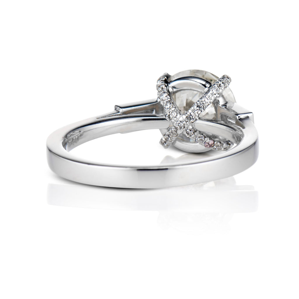 Kelli Old European cut Diamond Engagement Ring in Platinum - David Alan