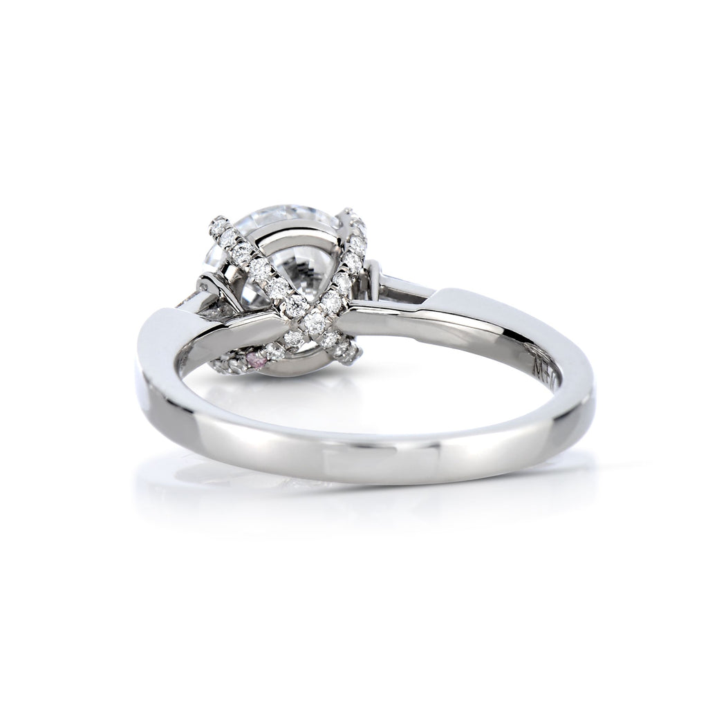 Kendall Round Brilliant cut Diamond Engagement Ring in Platinum - David Alan
