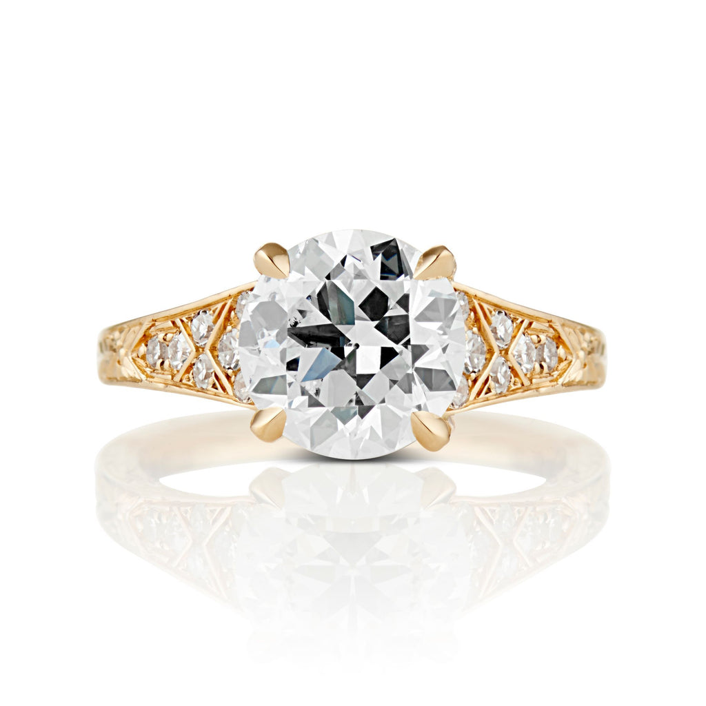 Maude Old European cut Diamond Engagement Ring in 18K Yellow Gold - David Alan