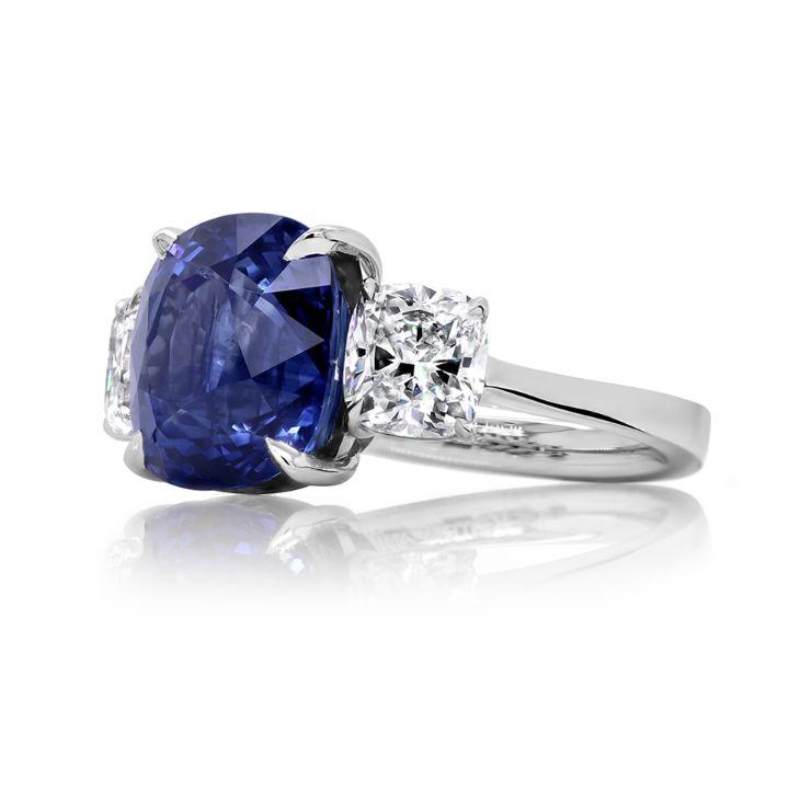 Ceylon sapphire and diamond engagement ring Clearance