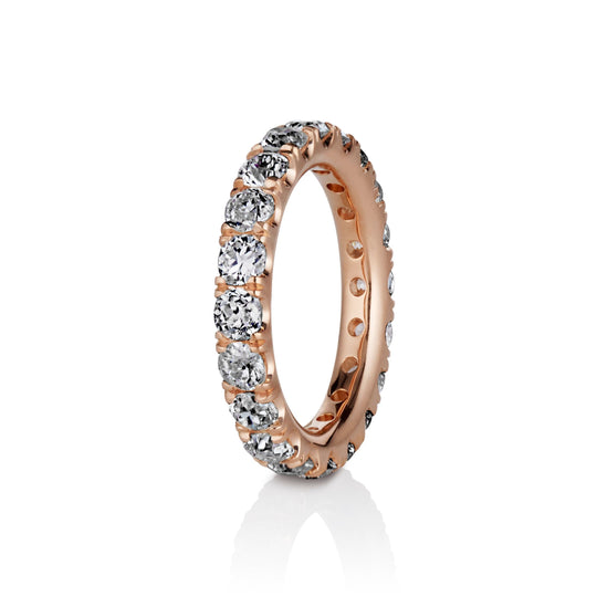 Emerson Old European cut Diamonds Band in 18K Rose Gold