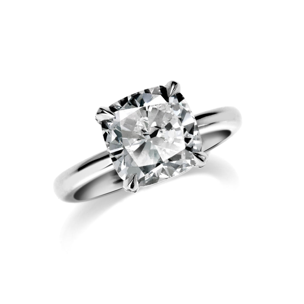 Estelle Round Brilliant cut Diamond Engagement Ring in Platinum - David Alan