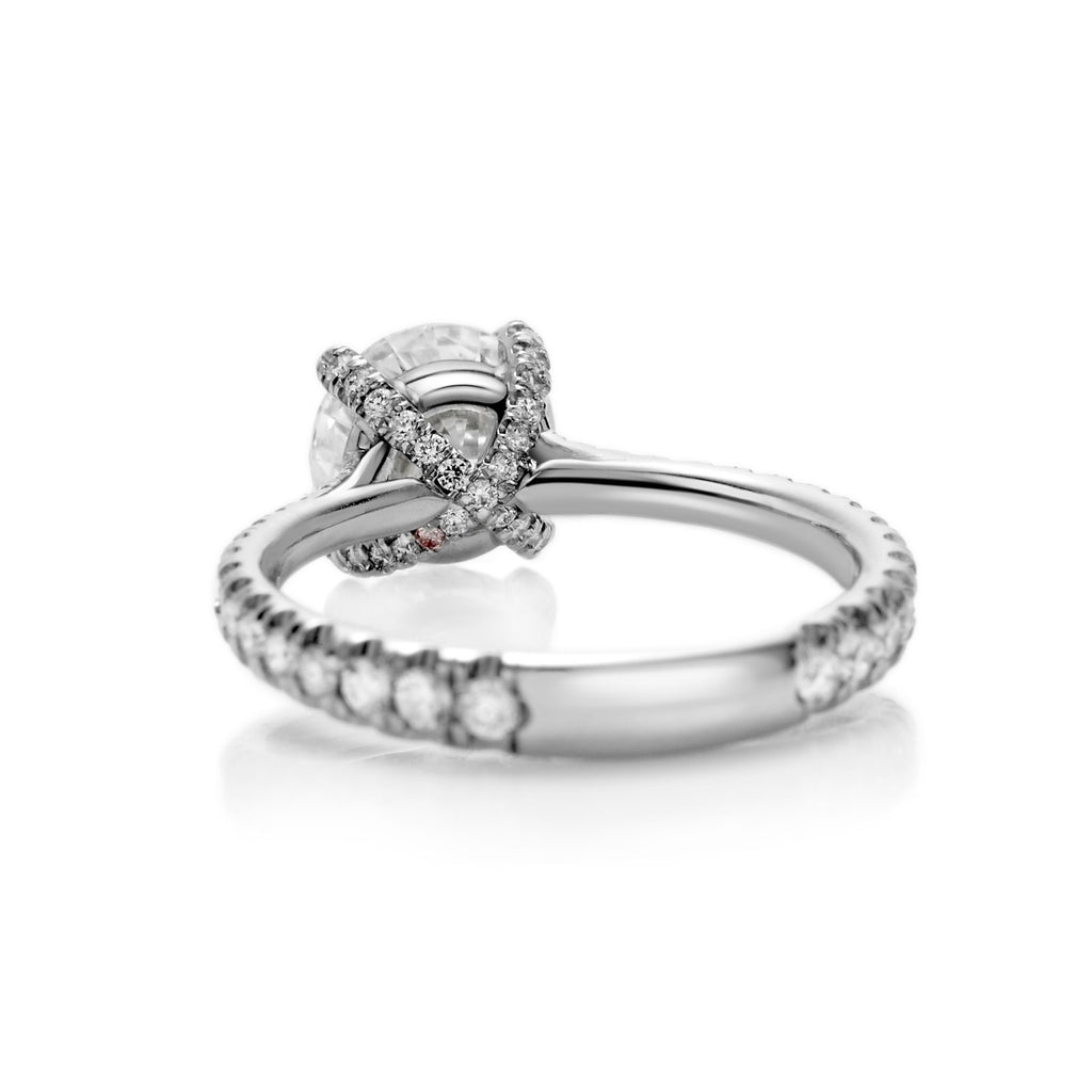 Frida Round Brilliant cut Diamond Engagement Ring in Platinum - David Alan