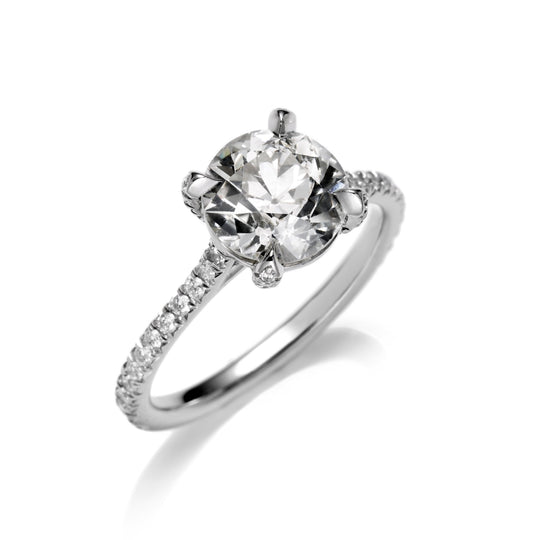 Frida Old European cut Diamond Engagement Ring in Platinum