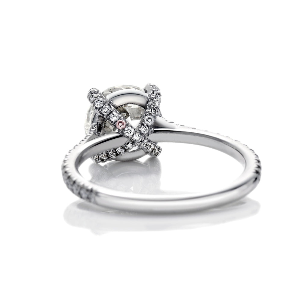 Frida Old European cut Diamond Engagement Ring in Platinum - David Alan