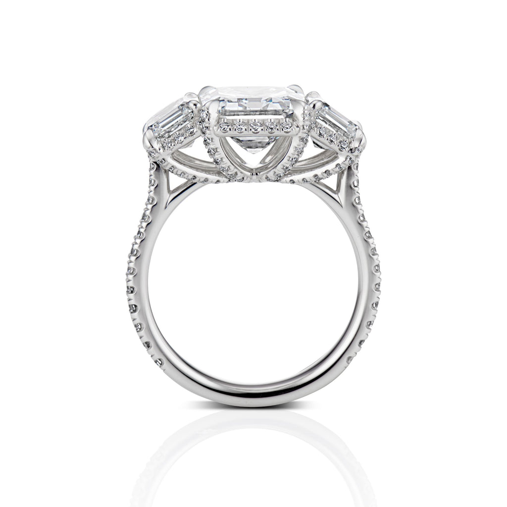 Hadley Asscher cut Diamond Engagement Ring in Platinum - David Alan