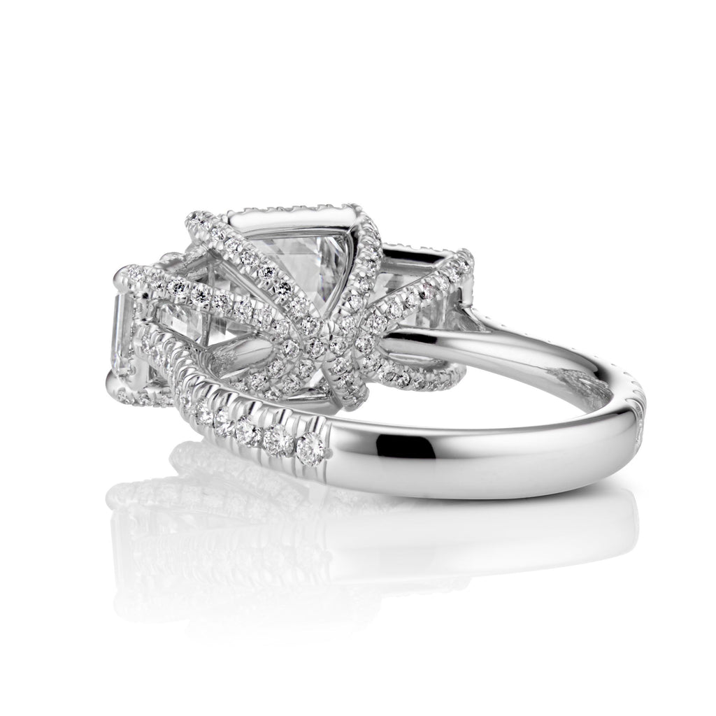 Hadley Asscher cut Diamond Engagement Ring in Platinum - David Alan