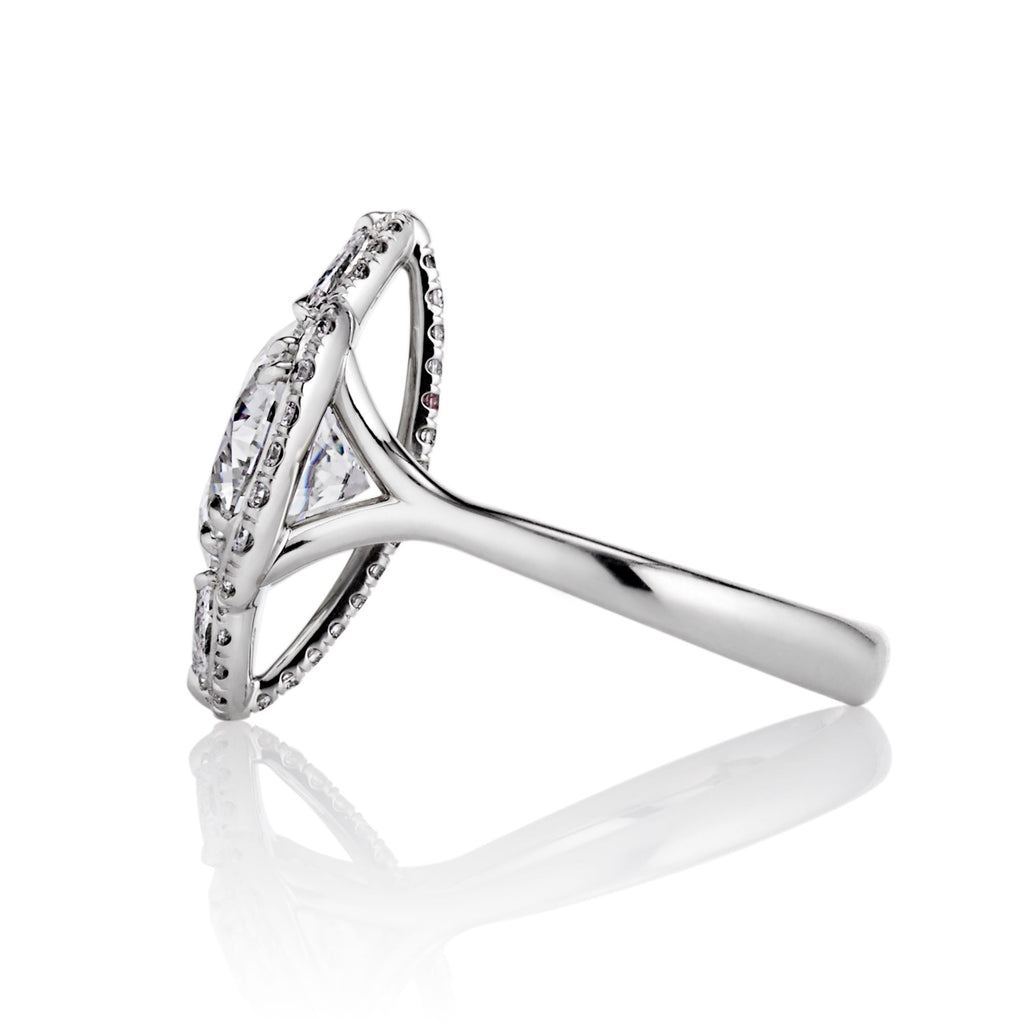Helen Round Brilliant cut Diamond Engagement Ring in Platinum - David Alan