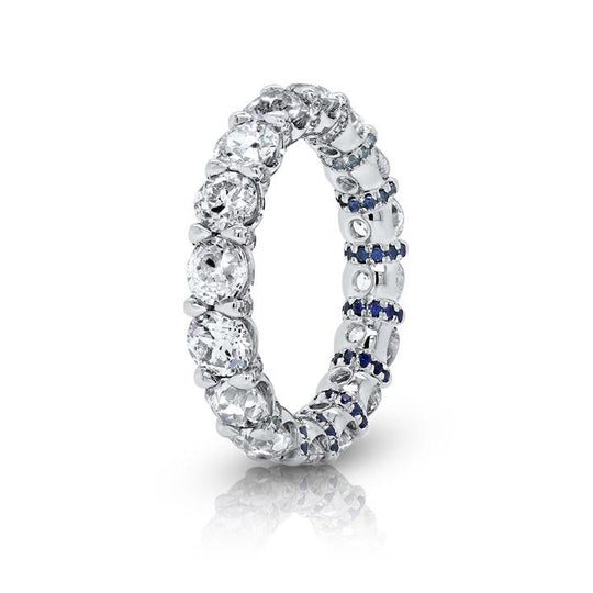 Presley Old European cut Diamonds Band in Platinum