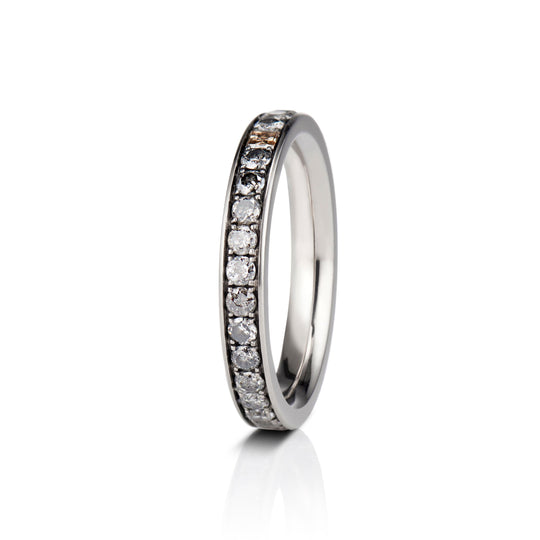 Avery Pavé Band in 18K Gray Gold