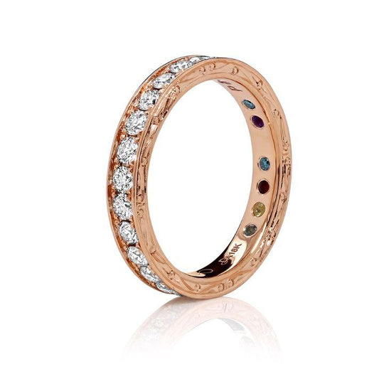 Avery Pavé Band in 18K Rose Gold