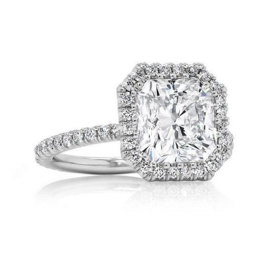 Marley Radiant cut Diamond Engagement Ring in Platinum
