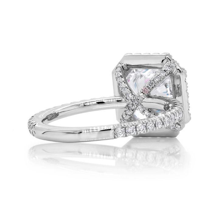 Jessie Radiant cut Diamond Engagement Ring in Platinum - David Alan