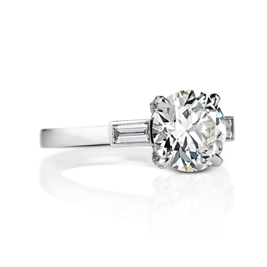 Kelli Old European cut Diamond Engagement Ring in Platinum