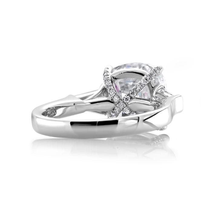 Kendall Antique Cushion cut Diamond Engagement Ring in Platinum - David Alan