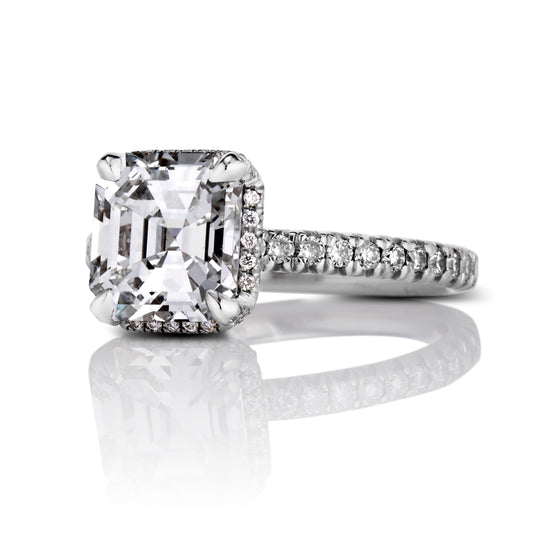 Blake Asscher cut Diamond Engagement Ring in Platinum