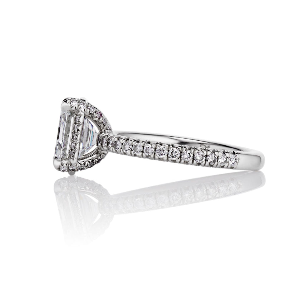 Lydia Asscher cut Diamond Engagement Ring in Platinum - David Alan