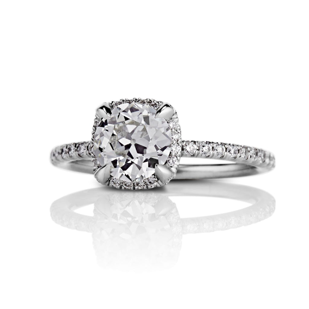 Lydia Old European cut Diamond Engagement Ring in Platinum - David Alan
