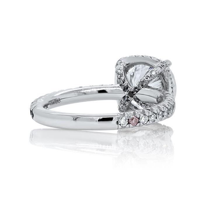 Lydia Round Brilliant cut Diamond Engagement Ring in Platinum - David Alan