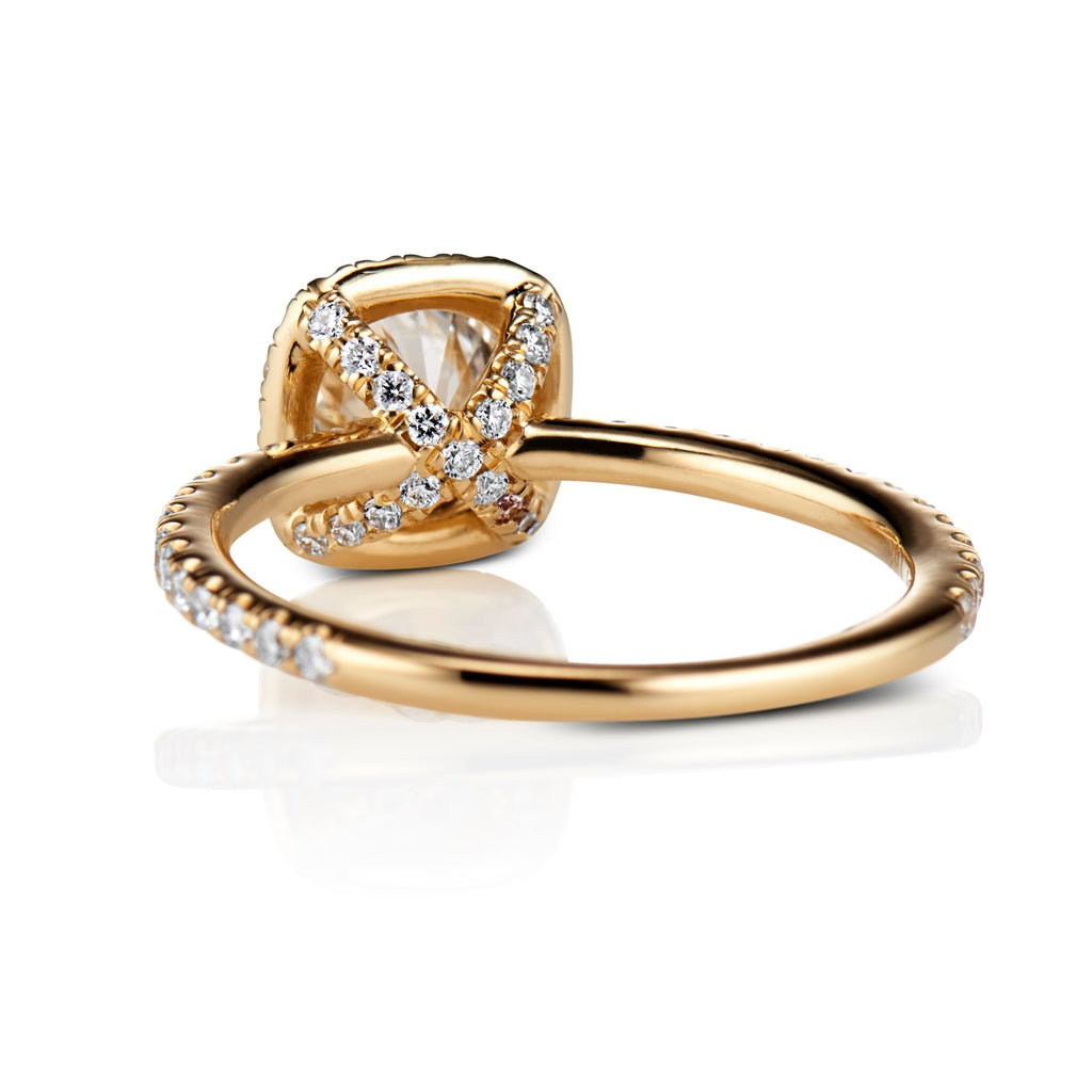 Marni Modern Cushion cut Diamond Engagement Ring in Platinum - David Alan