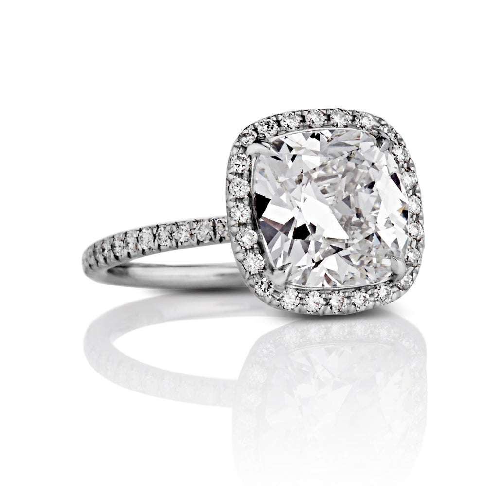 Marni Antique Cushion cut Diamond Engagement Ring in Platinum - David Alan