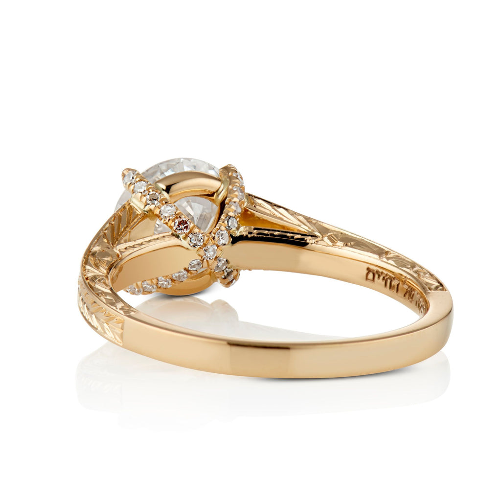Maude Old European cut Diamond Engagement Ring in 18K Yellow Gold - David Alan