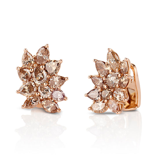Nova Fancy Shaped Diamonds Earrings in 18K Rose Gold