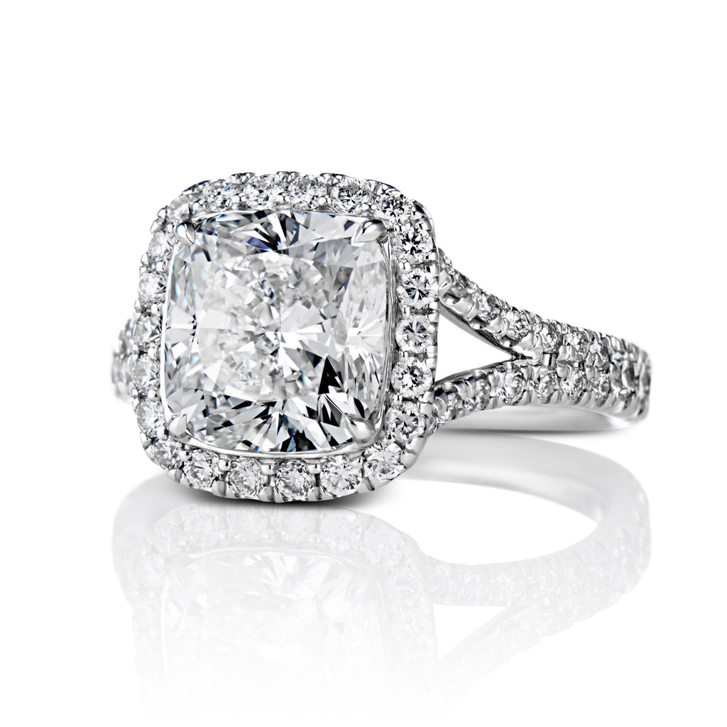 Priscilla Cushion cut Diamond Engagement Ring in Platinum - David Alan