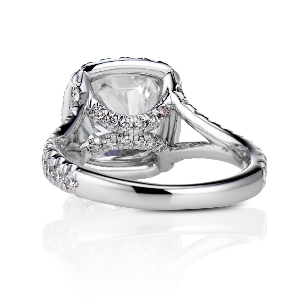 Priscilla Cushion cut Diamond Engagement Ring in Platinum - David Alan