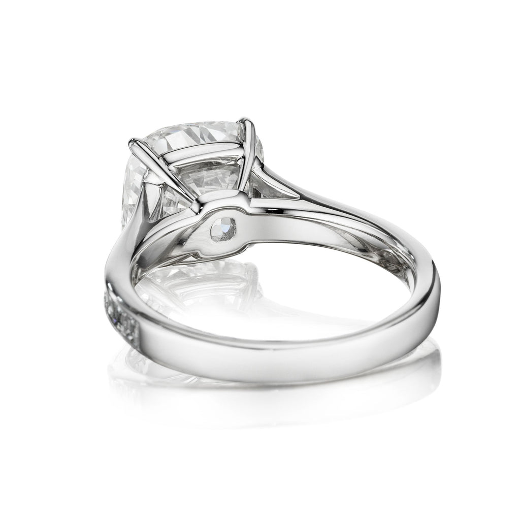 Sara Antique Cushion cut Diamond Engagement Ring in Platinum - David Alan