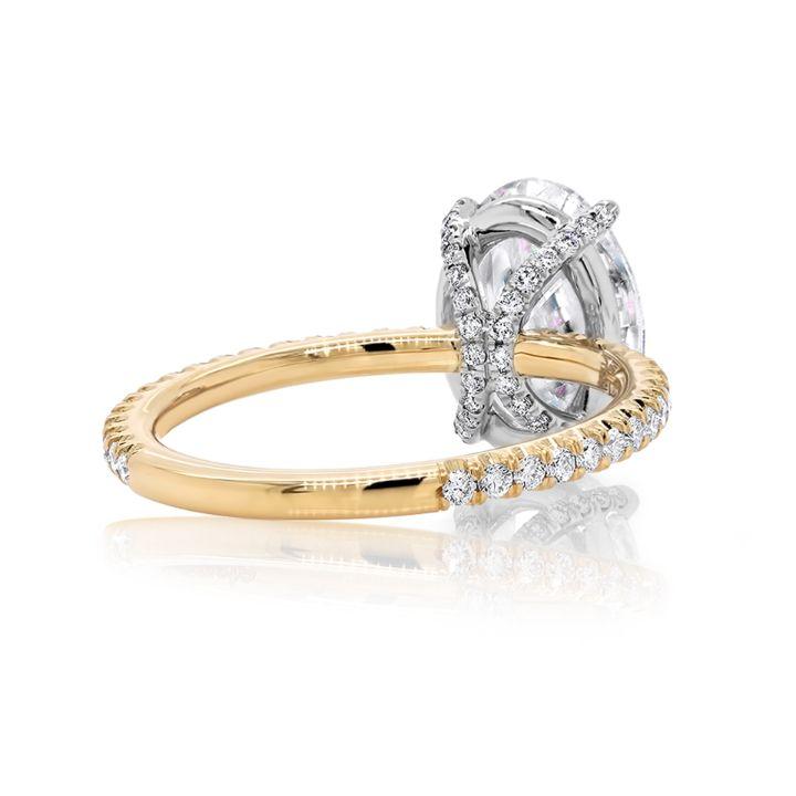 Taylor Oval Diamond Engagement Ring in 18K Yellow Gold - David Alan